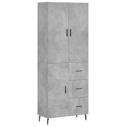 Buffet Bahut Kommode Schrank Aufbewahrung Organizer Küche Wohnzimmer Wohnzimmer Hoch 69,5 x 34 x 180 cm Holz Grau 02_0034585 Buffet Bahut Kommode Schrank Aufbewahrung Organizer Küche Wohnzimmer Wohnzimmer Hoch 69,5 x 34 x 180 cm Holz Grau 02_0034585 von Helloshop26