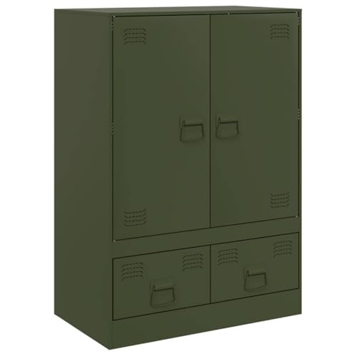 Buffet Bahut Kommode Schrank Aufbewahrung Organizer Küche Wohnzimmer Wohnzimmer Oliv 67 x 39 x 95 cm Stahl Grün 02_0036585 Buffet Bahut Kommode Schrank Aufbewahrung Organizer Küche Wohnzimmer Wohnzimmer Oliv 67 x 39 x 95 cm Stahl Grün 02_0036585 von Helloshop26