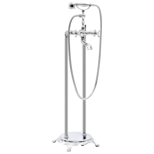 Helloshop26 Badewannenarmatur, freistehend, Edelstahl, 99,5 cm, silberfarben, 02_0003478 von Helloshop26