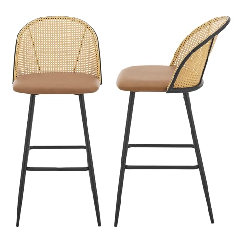 Helloshop26 Barhocker, 2 Stück, 102 x 44 x 63 cm, Braun, 03_0008731 von Helloshop26