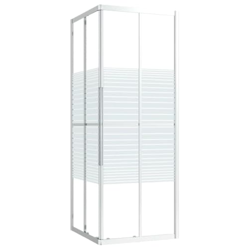 Helloshop26 Duschkabine für Badezimmer, ESG, 70 x 70 x 180 cm, transparent und weiß, 02_0002029 von Helloshop26
