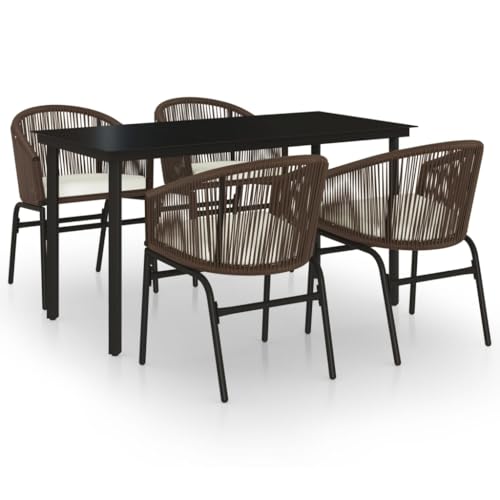 Helloshop26 Gartenmöbel-Set, 5-teilig, Braun, 02_0013823 von Helloshop26