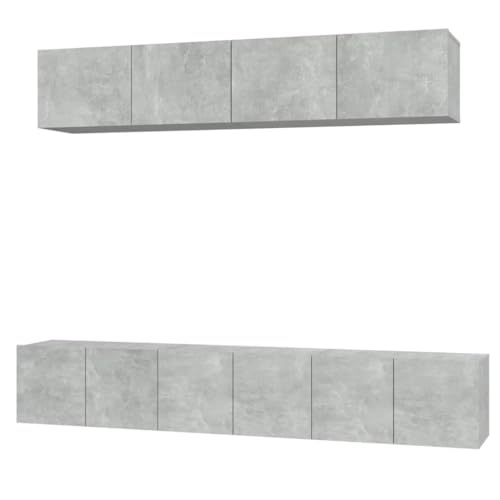 Helloshop26 Möbel-Set Schrank Buffet TV Wohnzimmer Schlafzimmer Wohnzimmer 5-teilig Holz Technik, Grau 02_0024883 von Helloshop26