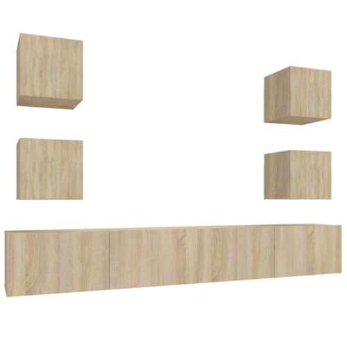 Helloshop26 Möbel-Set Schrank Buffet TV Wohnzimmer Schlafzimmer Wohnzimmer 6-teilig Eiche Sonoma Holz Technik Braun 02_0025120 Helloshop26 Möbel-Set Schrank Buffet TV Wohnzimmer Schlafzimmer Wohnzimmer 6-teilig Eiche Sonoma Holz Technik Braun 02_0025120 von Helloshop26