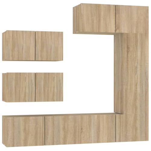 Helloshop26 Möbel-Set Schrank Buffet TV Wohnzimmer Schlafzimmer Wohnzimmer 6-teilig Eiche Sonoma Holz Technik Braun 02_0025131 Helloshop26 Möbel-Set Schrank Buffet TV Wohnzimmer Schlafzimmer Wohnzimmer 6-teilig Eiche Sonoma Holz Technik Braun 02_0025131 von Helloshop26