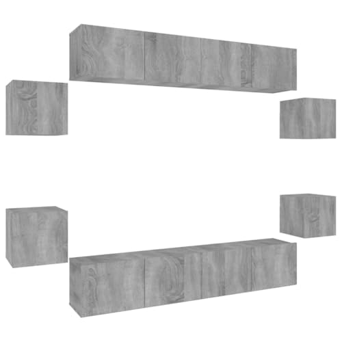 Helloshop26 Möbel-Set Schrank Buffet TV Wohnzimmer Schlafzimmer Wohnzimmer 8-teilig Sonoma Holz Technik Grau 02_0025327 Helloshop26 Möbel-Set Schrank Buffet TV Wohnzimmer Schlafzimmer Wohnzimmer 8-teilig Sonoma Holz Technik Grau 02_0025327 von Helloshop26