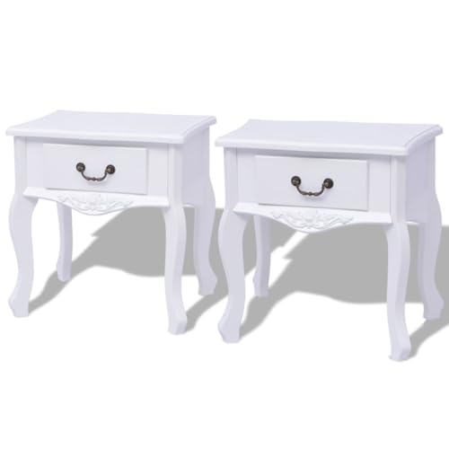 Helloshop26 Nachttisch Nachttisch Kommode Schrank Schlafzimmer 2 Stück MDF Weiß 1402181 Helloshop26 Nachttisch Nachttisch Kommode Schrank Schlafzimmer 2 Stück MDF Weiß 1402181 von Helloshop26