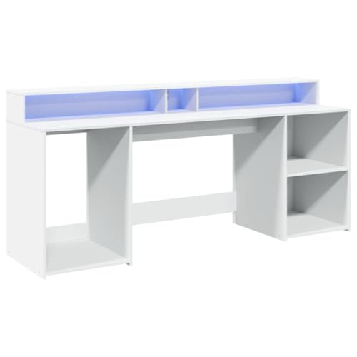 Helloshop26 Schreibtisch Tisch Arbeitsplatz Computertisch Arbeitsplatz Computertisch Studie mit LED-Leuchten 200 x 55 x 91 cm Holz weiß 02_0023410 Helloshop26 Schreibtisch Tisch Arbeitsplatz Computertisch Arbeitsplatz Computertisch Studie mit LED-Leuchten 200 x 55 x 91 cm Holz weiß 02_0023410 von Helloshop26