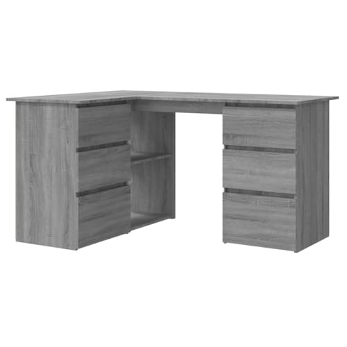 Helloshop26 Schreibtisch Tisch Arbeitsplatz Computertisch Computertisch Eckstudie Sonoma 145 x 100 x 76 cm Holz grau 02_0023695 Helloshop26 Schreibtisch Tisch Arbeitsplatz Computertisch Computertisch Eckstudie Sonoma 145 x 100 x 76 cm Holz grau 02_0023695 von Helloshop26