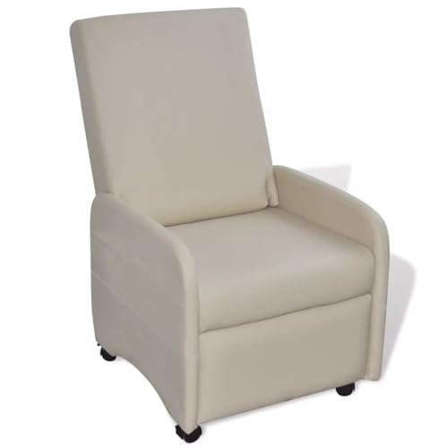 Helloshop26 Sessel Sessel Lounge Design Club Sofa Wohnzimmer klappbar Kunstleder Creme 1102065/3 Helloshop26 Sessel Sessel Lounge Design Club Sofa Wohnzimmer klappbar Kunstleder Creme 1102065/3 von Helloshop26