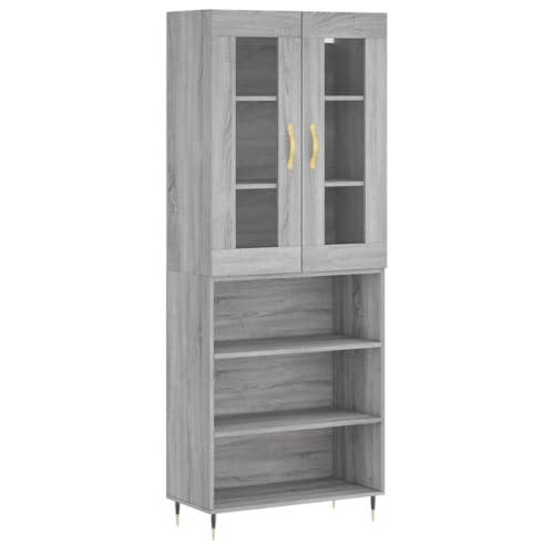 Helloshop26 Sideboard Bahut Kommode Schrank Aufbewahrungsschrank Organizer Küche Wohnzimmer Wohnzimmer hoch Sonoma 69,5 x 34 x 180 cm Holz grau 02_0035448 Helloshop26 Sideboard Bahut Kommode Schrank Aufbewahrungsschrank Organizer Küche Wohnzimmer Wohnzimmer hoch Sonoma 69,5 x 34 x 180 cm Holz grau 02_0035448 von Helloshop26