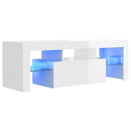 Helloshop26 TV Multimedia Regal TV Buffet TV Esszimmer Wohnzimmer Schlafzimmer mit LED-Leuchten glänzend 120 x 35 x 40 cm weiß 02_0026635 Helloshop26 TV Multimedia Regal TV Buffet TV Esszimmer Wohnzimmer Schlafzimmer mit LED-Leuchten glänzend 120 x 35 x 40 cm weiß 02_0026635 von Helloshop26