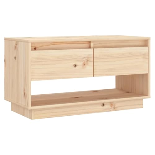 Helloshop26 TV-Schrank Multimedia Regal TV Buffet TV Esszimmer Wohnzimmer Schlafzimmer 74 x 34 x 40 cm Kiefer massiv braun 02_0026202 von Helloshop26