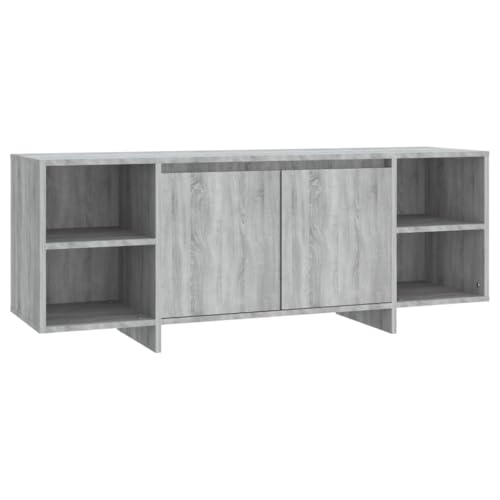 Helloshop26 TV-Schrank Multimedia Regal TV Buffet TV Esszimmer Wohnzimmer Schlafzimmer Sonoma 130 x 35 x 50 cm Holzwerkstoff Grau 02_0028386 von Helloshop26