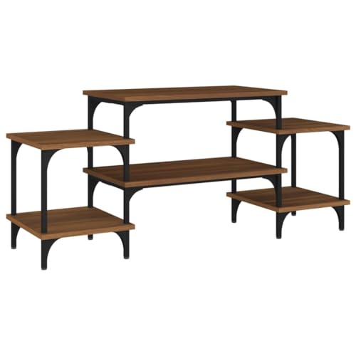 Helloshop26 TV-Schrank Multimedia Regal TV Sideboard TV Esszimmer Wohnzimmer Schlafzimmer Eiche 117 x 35 x 52 cm Holz Technik, Braun 02_0027153 von Helloshop26