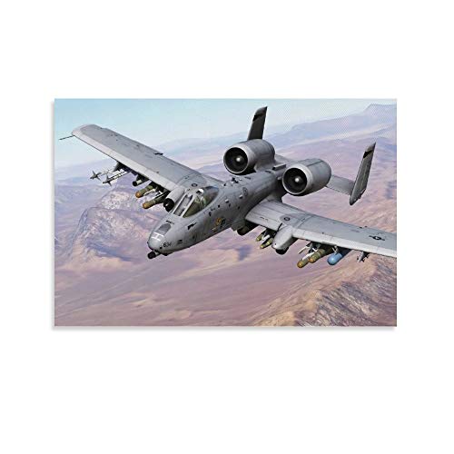 A10 Thunderbolt II Warthog Fighter Planer Poster Leinwand Kunst Poster und Wandkunst Bild Druck Modern Familie Schlafzimmer Dekor Poster 50 x 75 cm von Hellove