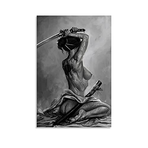 Coole Samurai Female Warrior Art, Poster für Jungs, Schlafzimmer, sexy Leinwand-Kunst-Poster und Wandkunstdruck, moderne Familie, Schlafzimmer, Deko-Poster, 60 x 90 cm Coole Samurai Female Warrior Art, Poster für Jungs, Schlafzimmer, sexy Leinwand-Kunst-Poster und Wandkunstdruck, moderne Familie, Schlafzimmer, Deko-Poster, 60 x 90 cm von Hellove