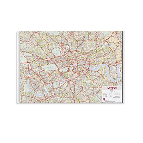 Großes Central London Street Wall Map Leinwand-Kunst-Poster und Wandkunst-Bild, modernes Familien-Schlafzimmer, Deko-Poster 20 x 30 cm Großes Central London Street Wall Map Leinwand-Kunst-Poster und Wandkunst-Bild, modernes Familien-Schlafzimmer, Deko-Poster 20 x 30 cm von Hellove