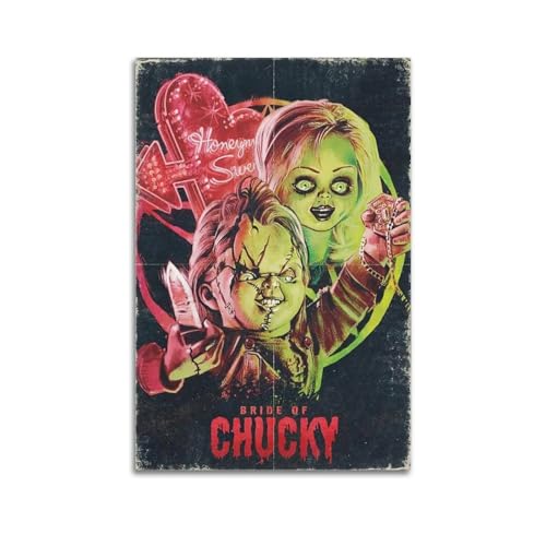 HELLOVE Horror-Film-Poster /''Bride of Chucky/'', dekoratives Gemälde, Leinwand-Wandposter und Kunstdruck, modernes Familienschlafzimmer-Dekor-Poster, 30 x 45 cm von Hellove