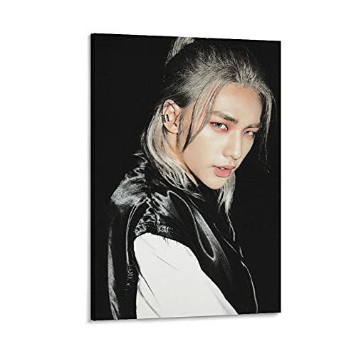 Kpop Stray Kids Group Poster Hwang Hyun-Jin Leinwand-Kunst-Poster und Wandkunst-Bild, modernes Familien-Schlafzimmer, Deko-Poster 20 x 30 cm von Hellove