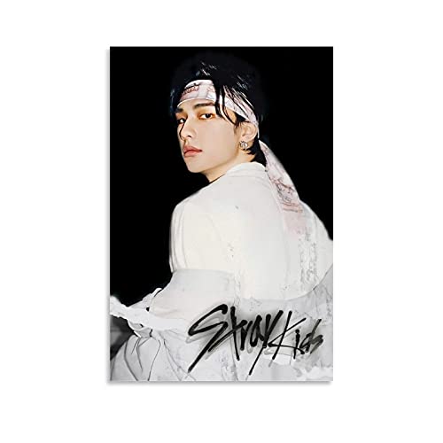 Kpop Stray Kids Poster Hwang Hyun-Jin Leinwand-Kunst-Poster und Wandkunst-Bild, modernes Familien-Schlafzimmer, Deko-Poster 50 x 75 cm von Hellove