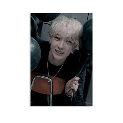 Stray Kids Korean Boy Band Kpop Poster Bang Chan Leinwand-Kunst-Poster und Wandkunst-Bild, modernes Familien-Schlafzimmer-Dekor-Poster, 20 x 30 cm von Hellove