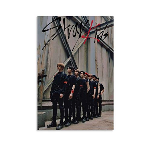 Stray Kids Kpop Poster, Leinwand-Kunst-Poster und Wandkunstdruck, modernes Familien-Schlafzimmer, Deko-Poster, 60 x 90 cm von Hellove