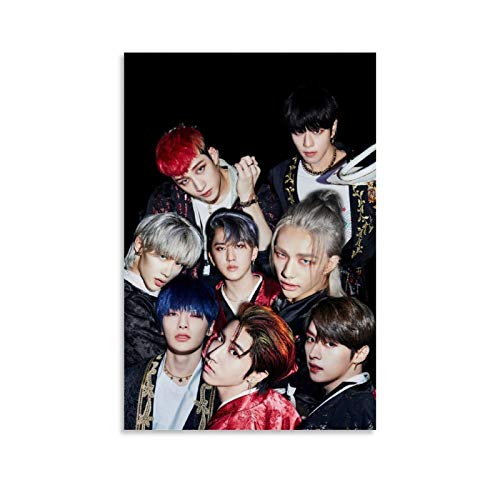 Stray Kids Kpop Poster, Leinwand-Kunst-Poster und Wandkunstdruck, modernes Familien-Schlafzimmer, Deko-Poster, 60 x 90 cm von Hellove