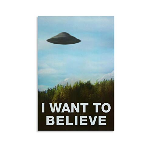 UFO Alien Poster I Want to Believe Poster Dekorative Malerei Leinwand Wandposter und Kunstdruck Moderne Familie Schlafzimmer Dekor Poster 20 x 30 cm von Hellove