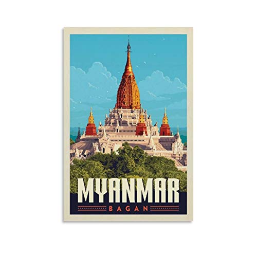 Vintage Poster Bagan Myanmar Poster Dekorative Gemälde Leinwand Wandposter und Kunstdruck Moderne Familie Schlafzimmer Dekor Poster 20 x 30 cm Vintage Poster Bagan Myanmar Poster Dekorative Gemälde Leinwand Wandposter und Kunstdruck Moderne Familie Schlafzimmer Dekor Poster 20 x 30 cm von Hellove