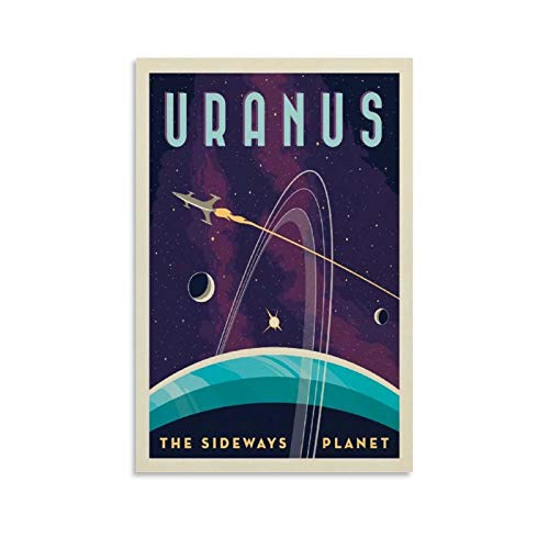 Vintage Space Adventure Poster Uranus Poster Dekorative Malerei Leinwand Wandposter und Kunstdruck Moderne Familie Schlafzimmer Dekor Poster 30 x 45 cm von Hellove