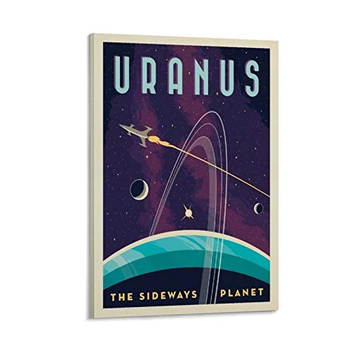 Vintage Space Adventure Poster Uranus Poster Dekorative Malerei Leinwand Wandposter und Kunstdruck Moderne Familie Schlafzimmer Dekor Poster 30 x 45 cm von Hellove