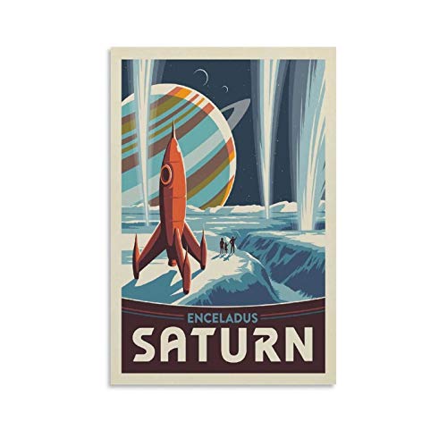 Vintage Weltraum Reiseposter Saturn Mythologie Poster Dekorative Malerei Leinwand Wandposter und Kunstdruck Modernes Familienschlafzimmer Dekor Poster 20 x 30 cm von Hellove