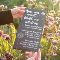 Grabschmuck Für Das Grab Zur Beerdigung, Trauer Oder Gedenktafel Aus Schiefer Mit Trauerspruch Und Gravur, 30x15cm, Wetterfester Grabstein Grabschmuck Für Das Grab Zur Beerdigung, Trauer Oder Gedenktafel Aus Schiefer Mit Trauerspruch Und Gravur, 30x15cm, Wetterfester Grabstein von HellsterStern