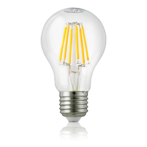 hellum LED Glühbirne E27 7W warmweiß LED Lampe mit 810 Lumen LED Filament, E27 Vintage Led Leuchtmittel ersetzt 60-Watt Glühbirne, 2700 Kelvin warmweiß Klar, 206111 von hellum