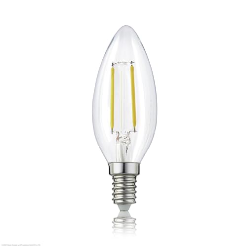 hellum LED Glühbirne Kerzenlampe E14, 2,5W warmweiß LED Lampe mit 250 Lumen LED Filament, E14 Vintage Led Leuchtmittel ersetzt 25-Watt Glühbirne, C35 2700 Kelvin warmweiss Klar, 207101 von hellum