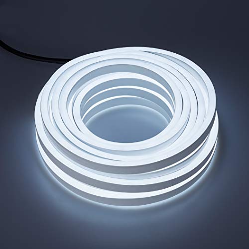 Hellum LED Neon Lichtschlauch weiß / 1200 LEDs / 10 m/innen & außen/Zuleitung 1,5 m 416046 von hellum