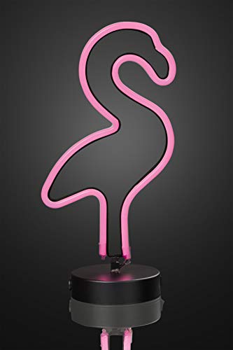 hellum 522976 LED Flamingo pink Lampe Leuchte Deko 111 LED´s Indoor Nachtlicht Sihoulette von hellum