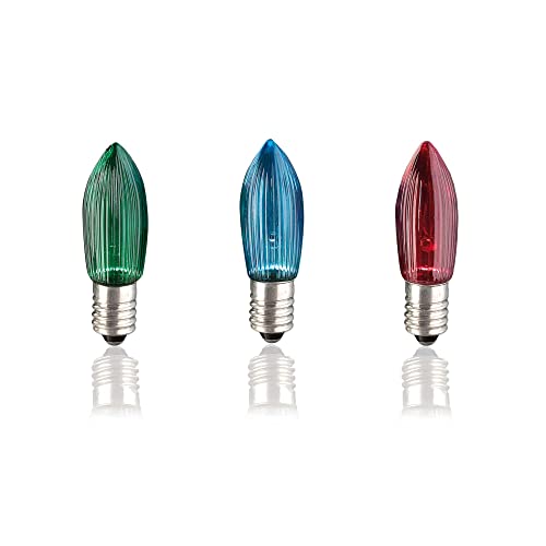 hellum Ersatz-Kerzen für Schwibbogen, 3 Stück 16V 3W Riffelkerze für Weihnachtsbaum Kerzen Lichterketten innen mit 15+16 Brennstellen, Birnen für Lichterbogen E10/ 16V/ 3W/ 22 Lumen 914733 hellum Ersatz-Kerzen für Schwibbogen, 3 Stück 16V 3W Riffelkerze für Weihnachtsbaum Kerzen Lichterketten innen mit 15+16 Brennstellen, Birnen für Lichterbogen E10/ 16V/ 3W/ 22 Lumen 914733 von hellum