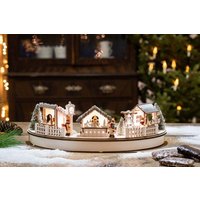 Hellum LED-Holz Stadt Szenerie Halbkreis 524604 - 524604 von Hellum