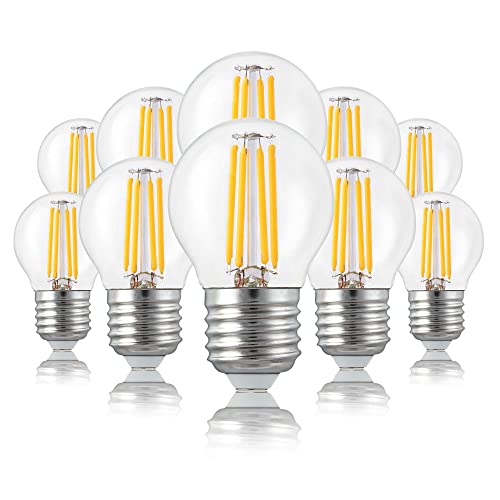 hellum LED Lampe, LED Filament, E27 Sockel, Warmweiß 2700 K, 4 W, klar, 10er-Pack, 209112 von hellum