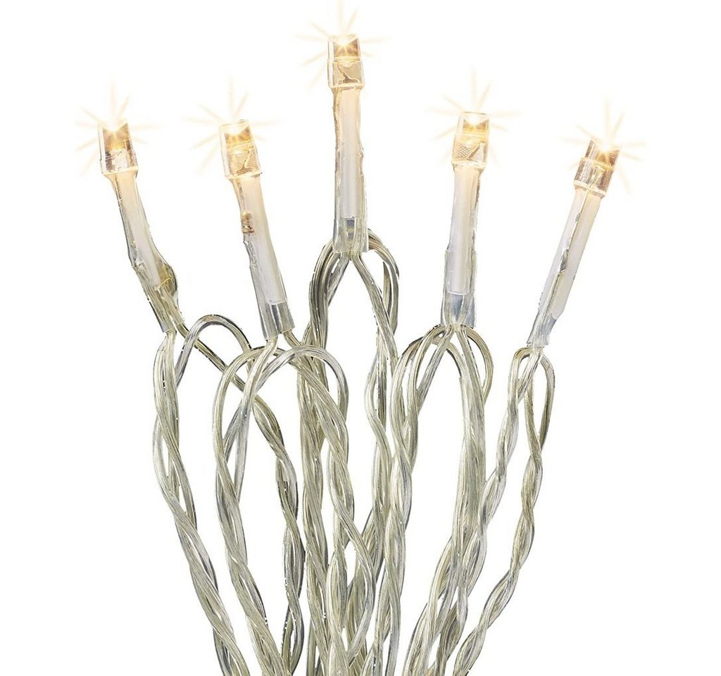 Hellum Lichtervorhang LED-Lichterkette 35er ww, trans.Timer 524246 von Hellum