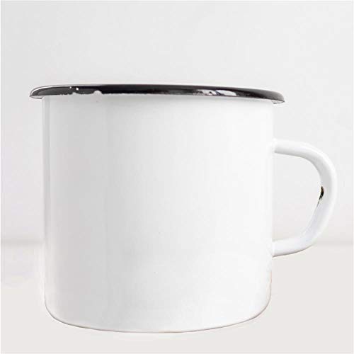 Emaille Tasse Weiß für Sublimationsdruck Rohling Blanko Kaffeebecher 12 oz 12er Pack von Hellweg Druckerei