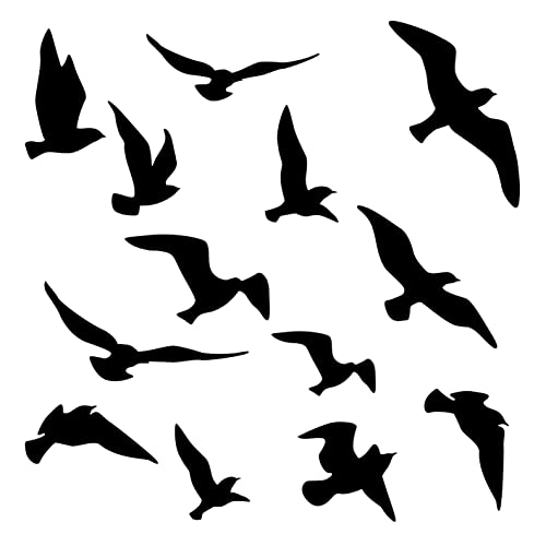 HELLWEG DRUCKEREI Fensteraufkleber 13er Set Vogelschutzaufkleber Vogel Schreck Wintergarten Scheibe Glas Sticker Auto-Aufkleber mit Tier Motiv HELLWEG DRUCKEREI Fensteraufkleber 13er Set Vogelschutzaufkleber Vogel Schreck Wintergarten Scheibe Glas Sticker Auto-Aufkleber mit Tier Motiv von Hellweg Druckerei