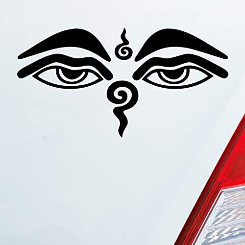 Hellweg Druckerei Buddhismus Sehendes Auge Eye Buddha Asien Auto Aufkleber Sticker Heckscheibenaufkleber von Hellweg Druckerei