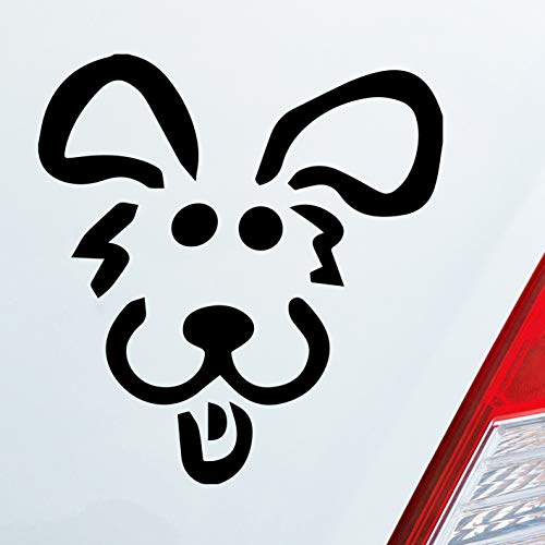 Hellweg Druckerei Hund Dog Animal Tier Süß Comic Auto Aufkleber Sticker Heckscheibenaufkleber von Hellweg Druckerei