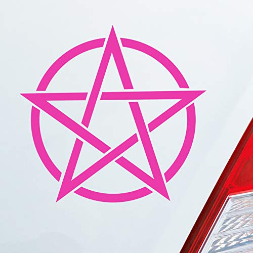 Hellweg Druckerei Pentagram Druidenfuß Gothic Hexe Stern Satan Auto Aufkleber Sticker Heckscheibenaufkleber von Hellweg Druckerei