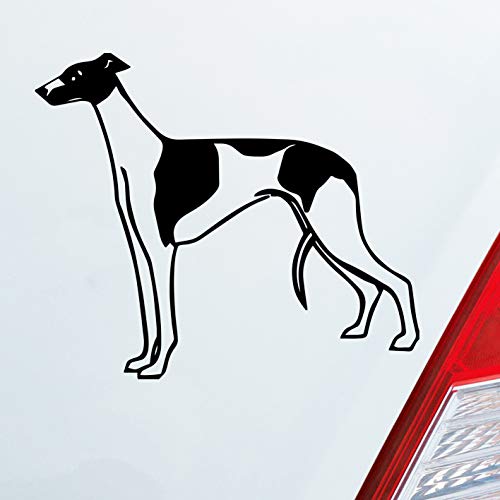 Hellweg Druckerei Windhund Hund Dog Animal Tier Auto Aufkleber Sticker Heckscheibenaufkleber von Hellweg Druckerei