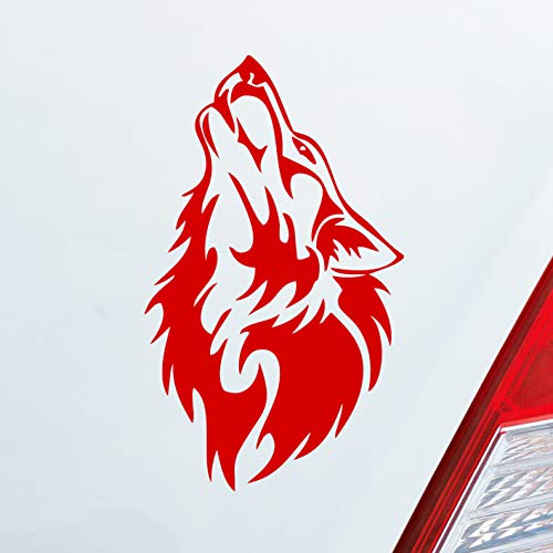 Hellweg Druckerei Wolf Wölfe Hund Heulen Wulf Tier Animal Motorrad Auto Aufkleber Sticker Heckscheibenaufkleber von Hellweg Druckerei