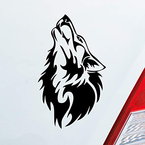 Hellweg Druckerei Wolf Wölfe Hund Heulen Wulf Tier Animal Motorrad Auto Aufkleber Sticker Heckscheibenaufkleber von Hellweg Druckerei